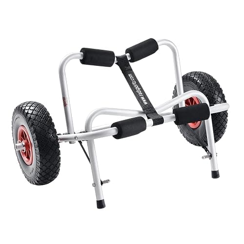Kayak Cart - Canoe Dolly with Airless Tires, Aluminum Frame, and 140lb Capacity for Transporting Jon Boats, Paddleboards, SUP by Rad Sportz (White) - Image 1