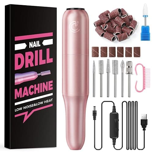 COSCELIA Torno para Uñas Profesional 29 en 1, 20000 RPM Lima Electrica Uñas USB para Uñas de Gel, Velocidad Ajustable Set de Manicura y Pedicura para Principiantes - Image 1