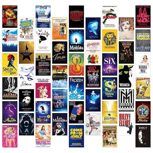 50Pcs Musical Theatre Wall Collage Kit, Aesthetic Picture Indie Room Decor, Fashion Room Decor for Teenagers, Room Wall Art Print, Dorm Photo Display, VSCO Posters for Bedroom - Musical - Image 1