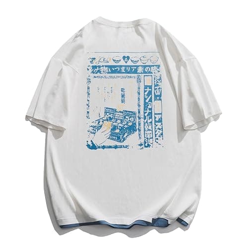 Aelfric Eden Mens 90s Vintage Oversized Shirts Unisex Harajuku T Shirt Print Graphic Tees Casual Summer Streetwear Top - Image 1