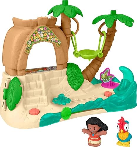 Fisher-Price Little People Toddler Toy Disney Princess Moana Adventure Village Playset with Figures for Pretend Play Kids Ages 18+ Months - Image 1