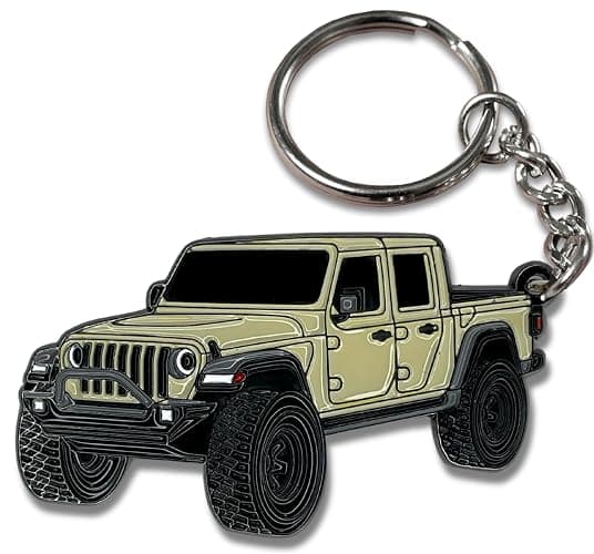 FOUR WHEEL BEAST Jeep Gladiator Keychain - Officially Licensed Jeep Accessories Key Chain Fob Cover Mods 2022 2021 2022 - Image 1