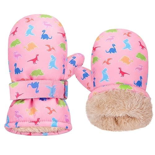 Stadupimry Waterproof Toddler Mittens, Kids Winter Warm Ski Snow Gloves Baby Mitten for 1-4 Years Old - Image 1