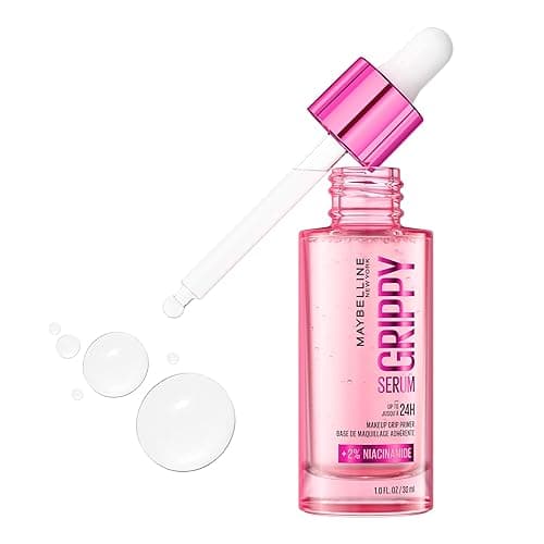 Maybelline Grippy Serum Primer, Hydrating Makeup Primer with 2% Niacinamide For Up To 24HR Make Up Wear, Clear, 1 Count - Image 1