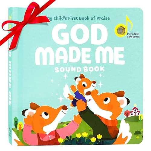 God Made Me - Christian Sound Book, Sing Along Bible Songs | Christmas, Christening, Dedication, Baptism Gifts for Boys, Girls, Kids, Babies | Religious Toys, Interactive Music Books for Toddlers - Image 1