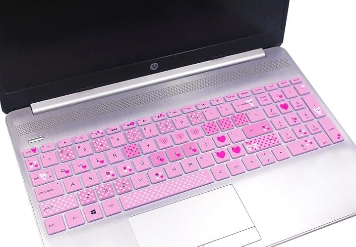 Keyboard Skin Compatible for HP 15.6" 15-dw/dy 15-ef/da/db 15-bs/bw 15t 15z 15t-dy200 15t-dw300/HP Envy x360 2-in-1 15.6''/HP Spectre x360 15t eb0043dx/HP Envy 17 17.3 17t 17M 17-by/bs/bw (Lovely) - Image 1