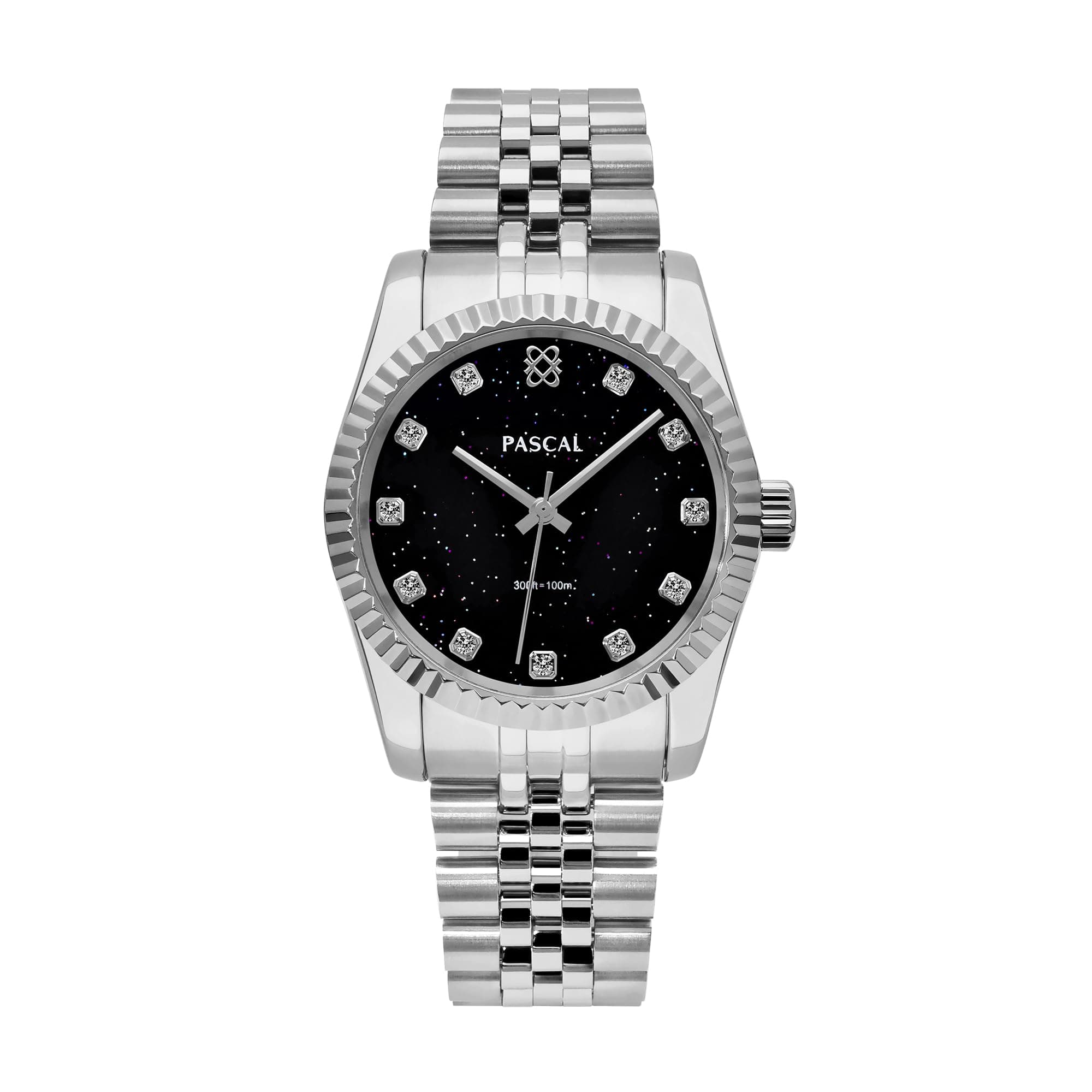 PASCAL - Reloj clásico de diamantes atemporal, cuarzo suizo, diamantes cultivados en laboratorio, vidrio de zafiro resistente a los arañazos, correa ajustable para muñecas de 6.5 a 9.5 pulgadas - Image 1