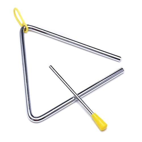 6 Inch Musical Steel Triangle Percussion Instrument With Striker - Image 1