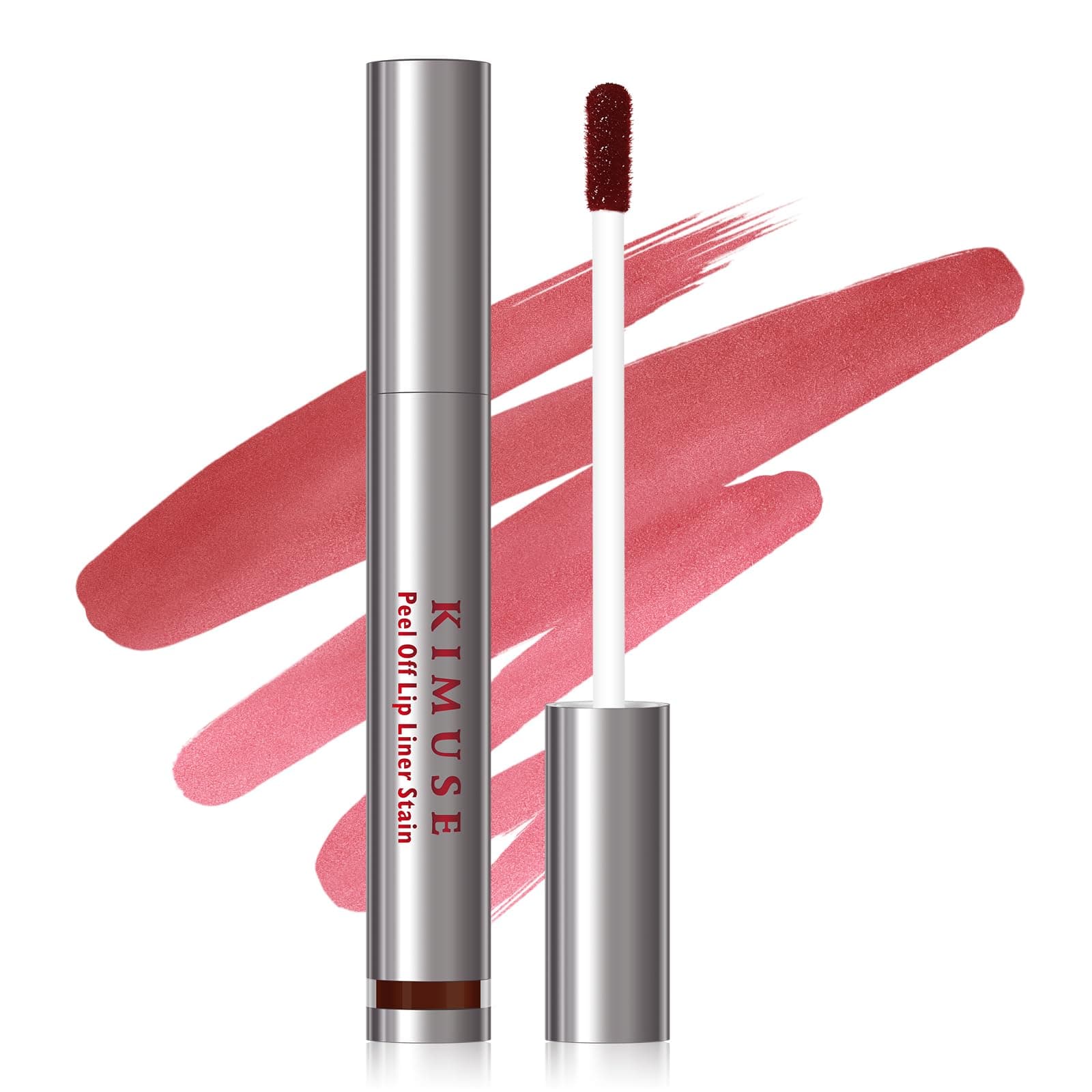 KIMUSE Peel Off Lip Liner Stain, Long Lasting Lip Tint Stain Peel Off, Waterproof, Transfer Proof, Highly Pigmented Color Tattoo Lip Tint Liner, Matte Finish (Nude pinky) - Image 1