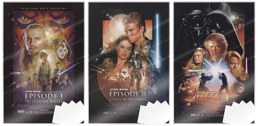 Star Wars: Episode I, II & III - 3 Piece Movie Poster Set (Reguar Styles) (Size 24" x 36" each) (Laminated Posters & Strips) - Image 1