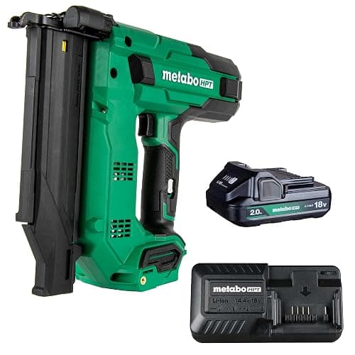 Metabo HPT 18V MultiVolt Compact Cordless Brad Nailer Kit, 18 Gauge Nailer with Power Tool 2.0Ah Lithium Ion Battery, Drives 5/8" to 2" Brad Nails, 700 per Charge, NT1850DG - Image 1
