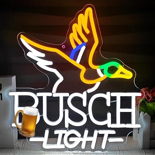 Beer Neon Sign Duck Beer Neon Light for Wall Decor Dimmable Bar LED Sign for Man Cave Bars Pub Party Store USB Powered Bu-Sch Sign Light for Gift - Image 1