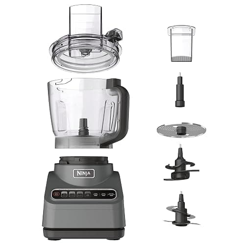 Ninja Food Processor, Professional Plus, 1000 Peak Watts, 4 Functions for Chopping, Slicing, Purees & Dough with 9-Cup Processor Bowl, 3 Blades, Food Chute & Pusher, Silver, BN601 - Image 1