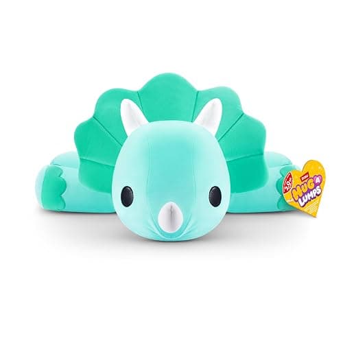 Hug-A-Lumps Triceratops Delilah by ZURU, Large, 4.4 lbs, Cuddly Squishy Weighted Plush, Sleeping Pillow Plush, Stuffed Animal (Triceratops) - Image 1