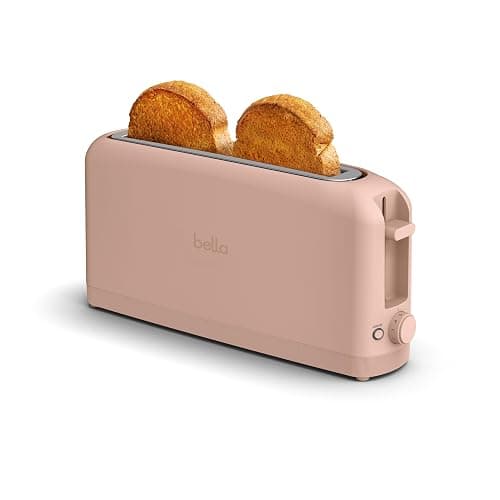 bella 2 Slice Slim Toaster, Fits-anywhere™ Kitchenware, 6 Setting Shade Control with Reheat & Cancel Buttons, Fits sourdough, 10” Long Slot, Anti Jam & Auto Shutoff, 900 Watt, Blossom - Image 1