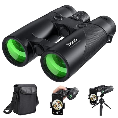 10x42 Jumelles Adultes puissante étanches: Timorn Professionnelle HD jumelle avec Sangle, Sac - Jumelles légères pour l'observation Oiseaux, Etoiles, Animaux, Safari, randonnée - Image 1