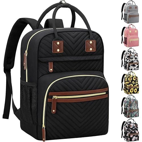 Diaper Bag Backpack for Women Large Capacity with Insulated Pockets Multifunctional Diaper Bags For Baby Girl Boy Waterproof Baby Bags For Mama Maternity Travel Bag Black - Standard - Black - Image 1