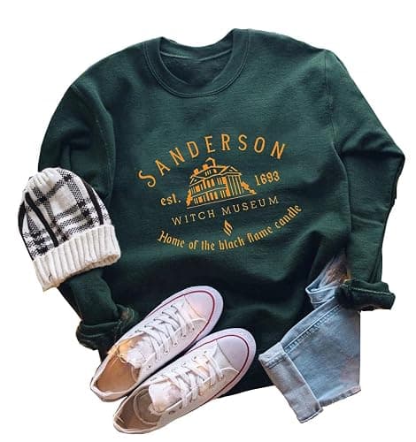 Yimoya Sanderson Witch Museum Sweatshirt Womens Funny Halloween Pullovers Hocus Pocus Blouse Tops - Image 1