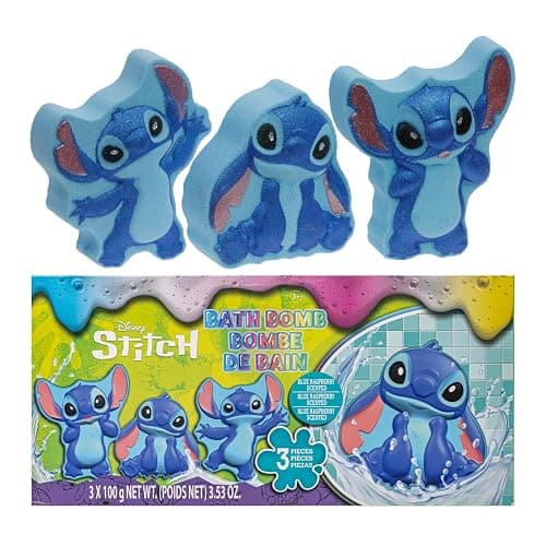 Stitch Bath Bombs for Kids, Fun Bright Rainbow Colors, Raspberry Scented for Kids, Ages 3+, by Townley Girl - Stitch - Image 1