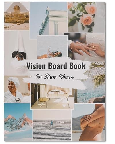 FOUNCY Vision Board Book for Black Women - 1500+ Vision Board Supplies, 168 Pages Inspirational Pictures & Quotes for Vision Board Kit&Clip Art, Dream Board and Collage Book for Goal Setting - Image 1