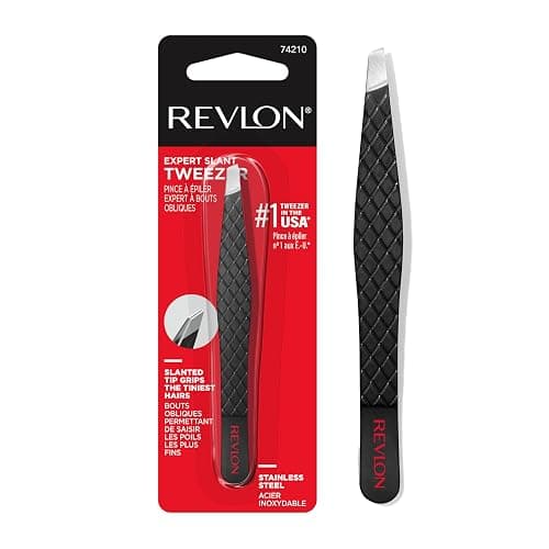 Revlon Expert Slant Tweezer, High Precision For an Easy Hair Removal, Made With Stainless Steel, 1 Count - Image 1