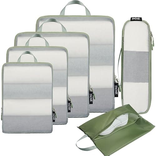 BAGAIL 6 Set Ultralight Compression Packing Cubes Packing Organizer for Travel Accessories Luggage Suitcase Backpack - Image 1