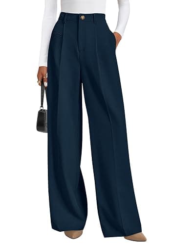PRETTYGARDEN Womens Wide Leg Dress Pants 2026 Business Casual Flowy Work Palazzo Pants High Waisted Slacks Trousers - Image 1