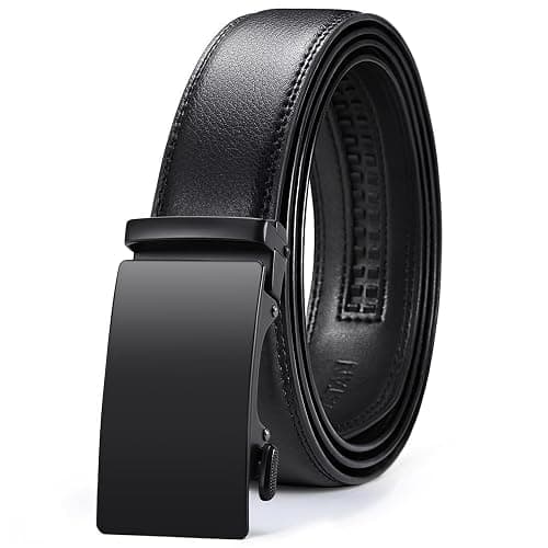 VATAN Men's Belt Leather Ratchet Belt for Men Dress Casual Every Day with Adjustable Buckle, Trim to Fit - Image 1