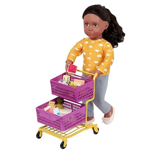 Our Generation – 18-Inch Doll Accessories – Grocery Playset – Toy Food – Pretend Play – 3+ Years – Market Shopping Cart - Image 1