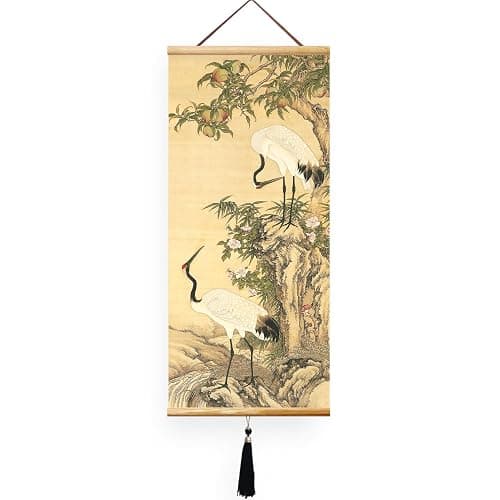 EAPEY Prints Chinese Scroll Hanging Japanese Wall Art Fengshui Painting Decor Ancient Paintings Replica - Image 1
