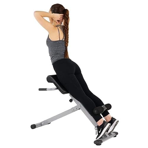 Sunny Health & Fitness Foldable Hyperextension Roman Chair w/Back Extension, Home Gym Sit Up Bench for Glute & Ab Workouts, Optional Adjustment Incline & Multi-Function Heavy-Duty Exercise Equipment - Image 1