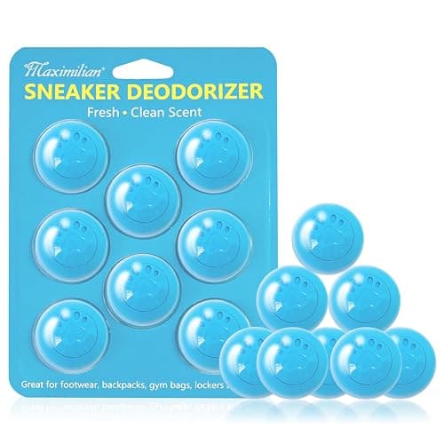 MAXIMILIAN Shoe Deodorizer Balls 8pcs Professional Shoe Fresheners Balls Foot Odor Eliminator Odor-Fighting Freshener for Neutralizing Odor and Refreshing Sneaker Shoes, Wardrobe, Bags, Blue - Image 1