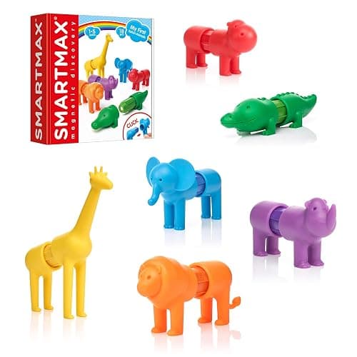 SmartMax My First Safari Animals STEM Magnetic Discovery Building Set with Soft Animals for Ages 1-5 - My First Safari Animals - Image 1