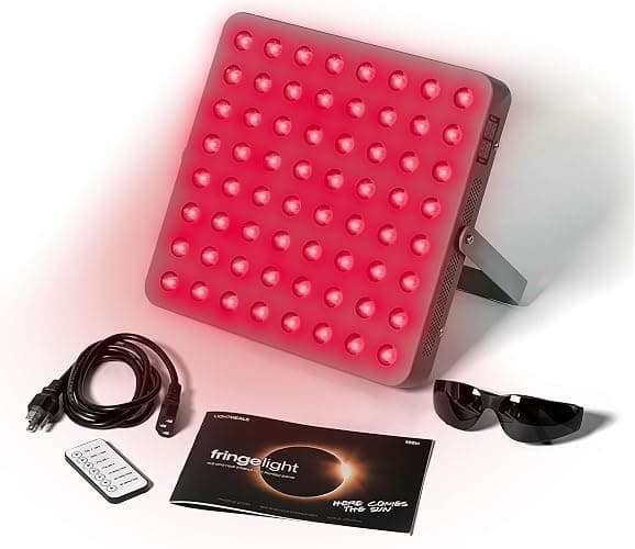 Fringe Red Light Panel, Has Both Red Light 660nm and Infrared Light 850nm, 360 LED Lights, Sports Recovery (Therapy Panel 192W) Ideal for Pain Relief, Sleep and Energy Recovery - Therapy Panel 192W (660nm & 850nm) - Red Light - Image 1