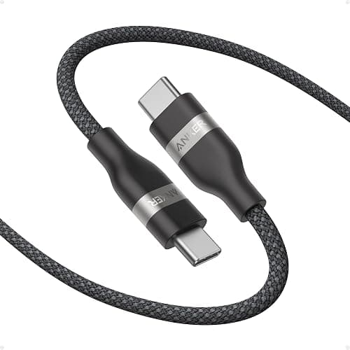 Anker Nano USB C Cable Softline, 240W 6FT Flexible Multi-Color Braided Cord, Fast Charging Type C Charger for iPhone 17 Series, MacBook Pro and More(Black) - Image 1