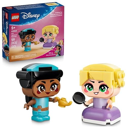 LEGO Disney Princess Mini Jasmine & Rapunzel Building Toy - Princess Toys for Girls & Boys, Ages 5+ - Disney Gifts for Kids - 43303 - Image 1