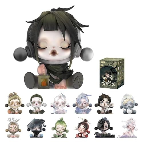 POP MART SKULLPANDA The Ink Plum Blossom Series Figures, SKULLPANDA Blind Box Figures, Random Design Action Figures Collectible Toys Home Decorations, Holiday Birthday Gifts, Single Box - Image 1