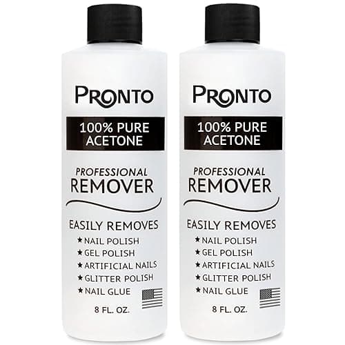 Pronto 100% Acetone Gel Nail Polish Remover - Polish Remover for Nails | Acetone Nail Polish Remover & Acrylic Nail Remover for Removal of Glue & Dip | Acrylic Nail Remover, 8 Fl oz 2 pack - Image 1