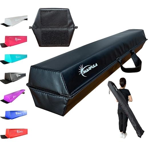 MARFULA Balance Beam - Folding Floor Gymnastics Equipment for Kids, Non Slip Base - 6 FT to 10 FT for Home Gym Use - Image 1