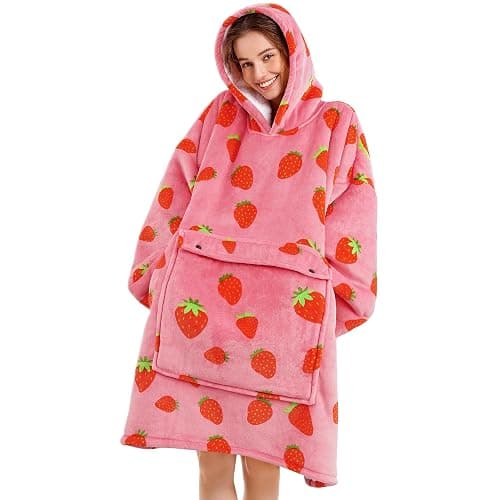 Narecte Cozy Oversized Hoodie Blanket Wearable Blanket for Adults | Sherpa Fleece Hooded Blanket, Soft Flannel Sweatshirt Blanket, Giant Pocket, Ribbed Cuffs, Extra Warm Comfort, Birthday Gift - Image 1