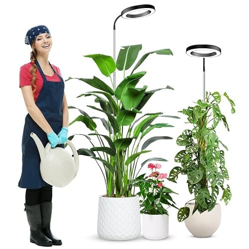 wolezek 80 LEDs Grow Light, 65in Grow Lights for Indoor Plants Full Spectrum, 3 Colors Plant Lights Indoor with 360°Gooseneck, 6/12/16H Timer, 5 Brightness, Height Adjustable, Black Pair - Image 1