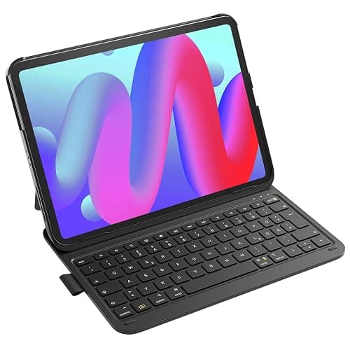 Inateck iPad 10 Generation Hülle mit Tastatur, für iPad 11 Gen. A16 2025 11 Zoll, Air 11 Zoll M3/M2 (2025/2024),Air 5/4, Pro 11 4/3/2/1,QWERTZ,Ultraleichte Tastatur mit Stifthalter,AirTap BK2007 - Image 1