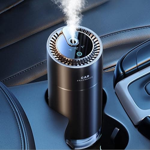 Ceeniu Smart Car Air Fresheners, New Smell Experience By Ultrasonic mist, Auto On/Off, Natural Fragrance Lasts for 4 Months, Adjustable, Built-in Battery Car freshener - Image 1
