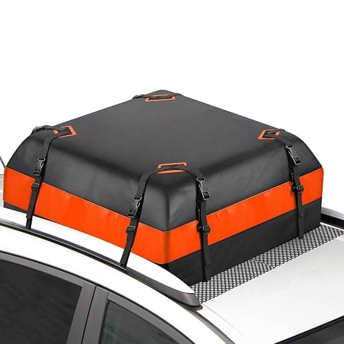 UBOG 15 Cubic Feet Roof Rack, Rooftop Cargo Carrier, Soft-Shell Carriers with Anti-Slip Mat for All Cars with/Without Rack - Image 1