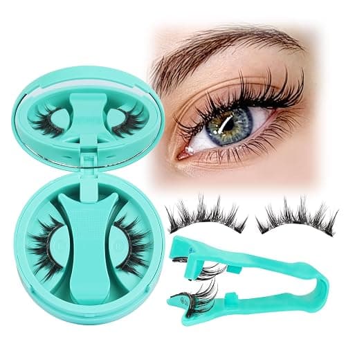 Veleasha Magnetic Eyelashes with Applicator Manga Lashes Reusable (Lovely) | Cat Eye Spiky Magnetic Lashes Natural Look No Glue Needed Wispy Lash Lightweight & Clear Band Easy to Apply & Remove - Image 1