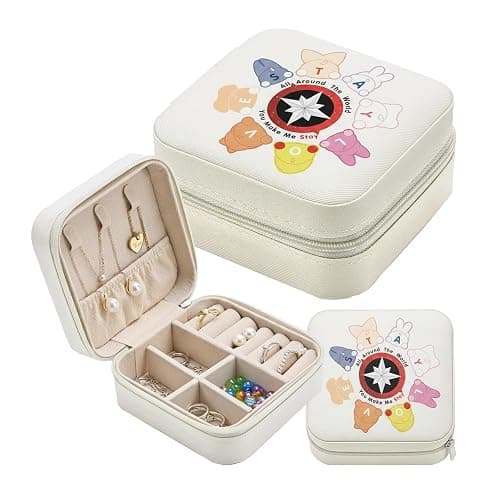 XIAZHDZ Korea Pop Merch Schmuckbox – Schmuck Organizer für STAYs | Tragbare Aufbewahrungsbox für Ringe, Ohrringe & Ketten | Korea Fan Geschenkidee - Image 1