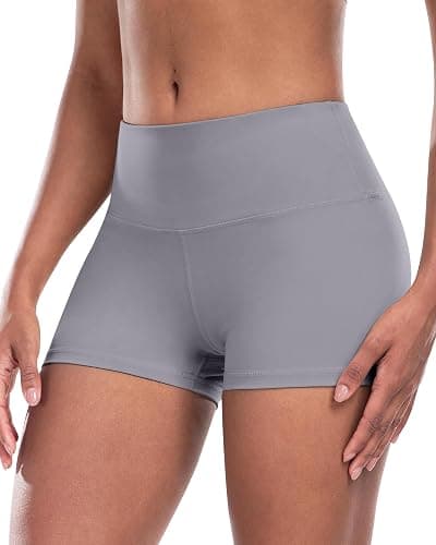 CHRLEISURE Biker Yoga Shorts for Women – High Waisted Tummy Control Workout Running Athletic Booty Soft Shorts - Image 1