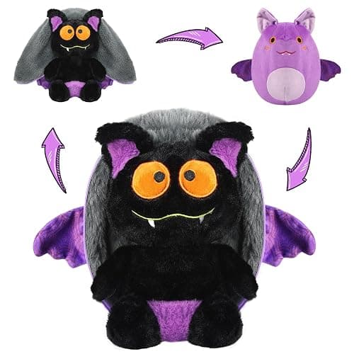 LLUKEME Halloween Bat Stuffed Animal - Purple Plush Toy for Kids & Adults, Cute Bat Stuffed Animal with Soft Plush for Halloween Decor & Gifts - Image 1