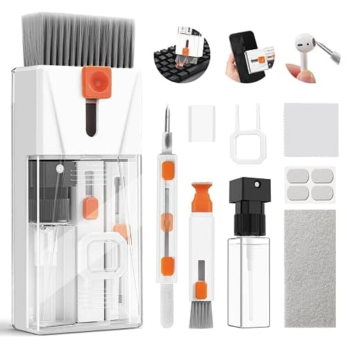 Professional Keyboard Cleaner Laptop Cleaning Kit– Multi-Device Electronics Cleaner for Computer iPhone MacBook– Retractable Brush, Keycap Puller, 15ml Spray, Microfiber Cloth, 3-in-1 Earbuds Pen - Image 1
