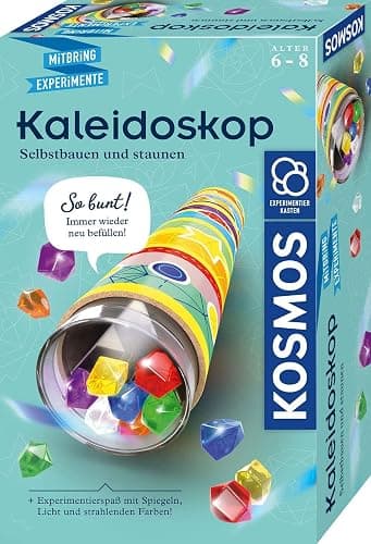 Kosmos 657987 Kaleidoskop, Selbst Bauen und staunen, Experimentier-und Bastel-Set mit Spiegeln, Licht und strahlenden Farben, Wieder befüllbar, Mitbringexperiment zu Optik, Für Kinder ab 6-8 Jahre - Image 1